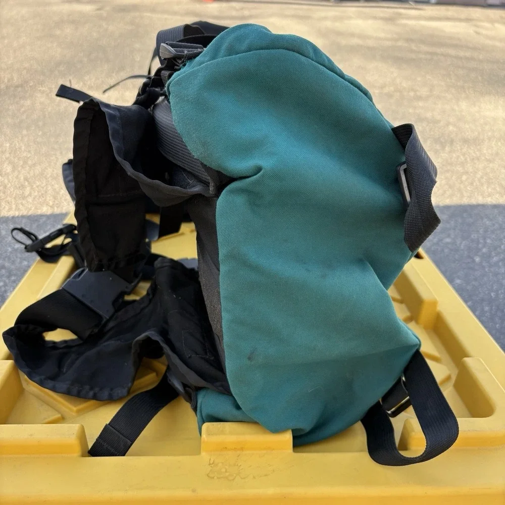 Vtg Mountainsmith Backpacking Pack Black Teal Heritage Internal‎ Aluminum Frame